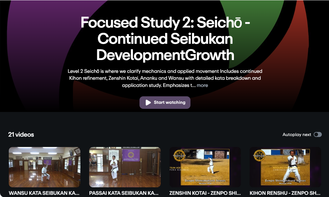 Focused Study 2: Seichō – Continued Seibukan Development/Growth